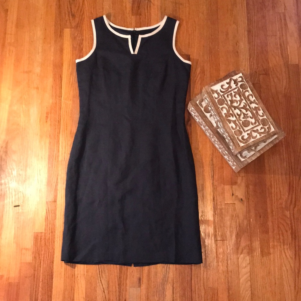 B.MOSS Navy Blue, Off White dress